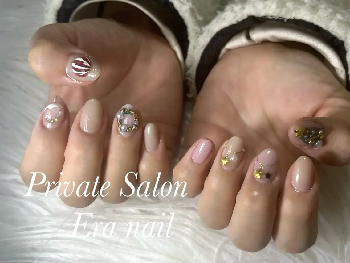 ネイル 冬ネイル クリスマス Era nailのネイルデザイン