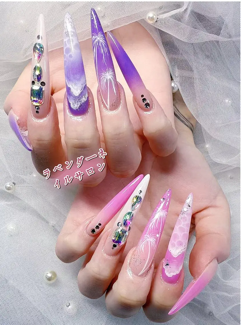 ネイル ラベンダー💖日暮里 ルル💖ネイルのネイルデザイン