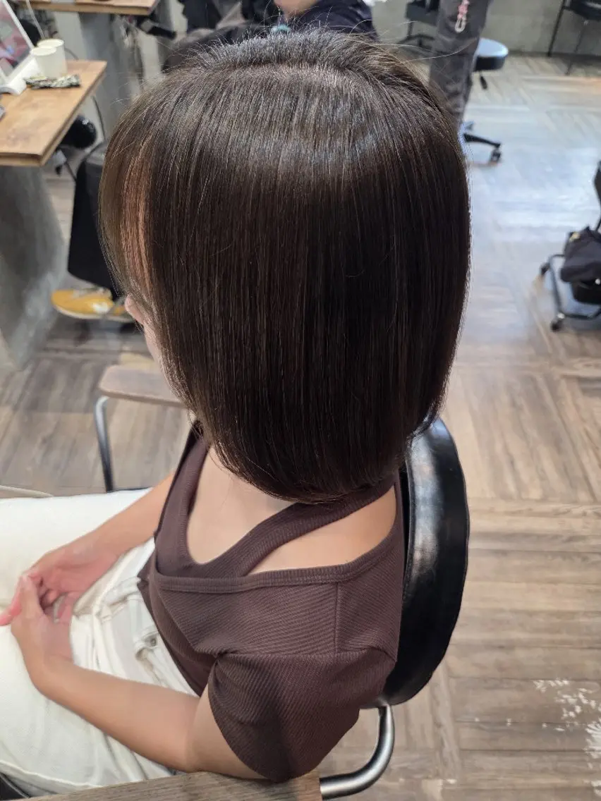 ミディアム カラー ブリーチ ブラウンカラー ヘアカラー 神成 永遠のヘアスタイル
