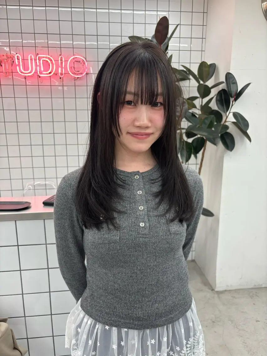 セミロング カラー ヘアカラー トリートメント 夕羽夢🍓矢場/ JILLSTUDIOのヘアスタイル