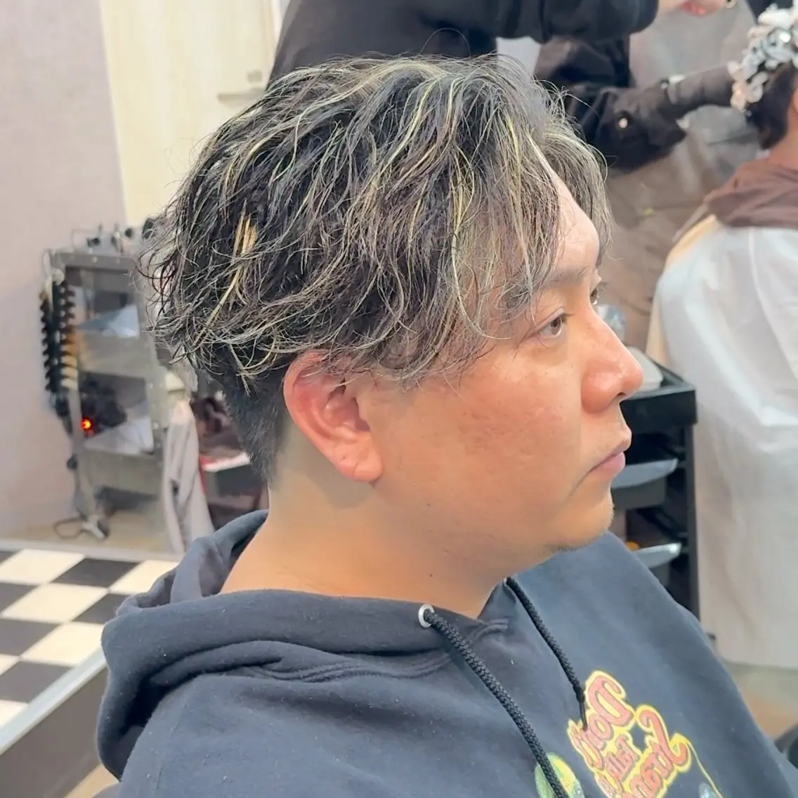 ミディアム パーマ ヘアアレンジ メンズ MENIN メンズ サロン 望月 涼太のヘアスタイル