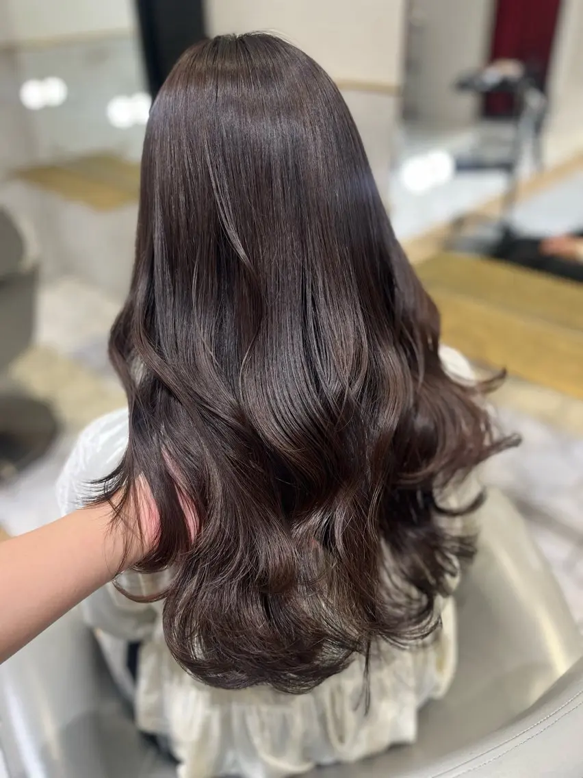 ロング カラー ヘアカラー 栄/透明感ツヤカラー /Kahoのヘアスタイル
