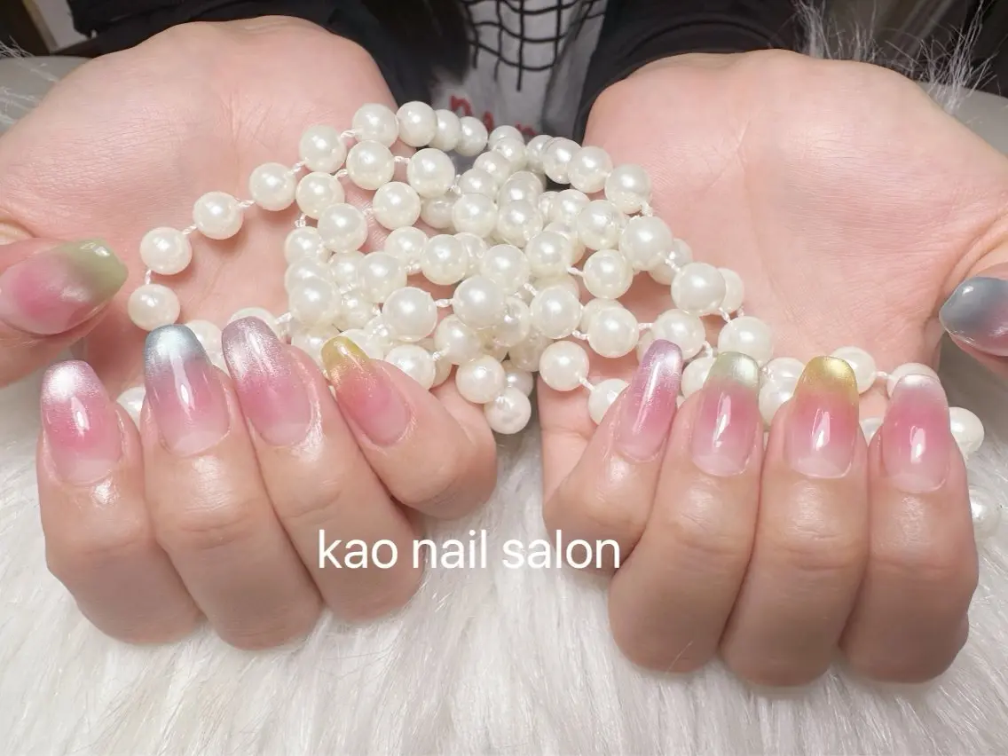 ネイル ハンドネイル kao nail マグネット/長さだしのネイルデザイン