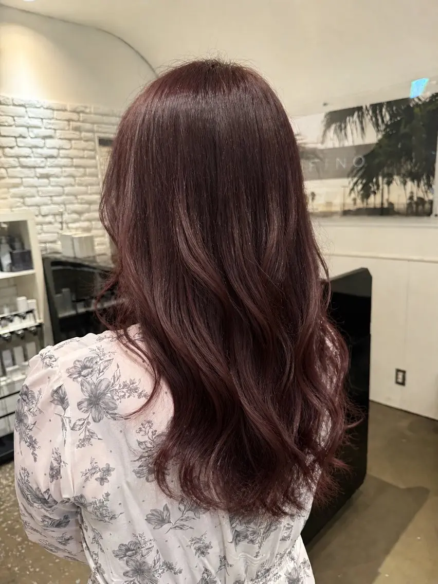 ロング カラー ヘアカラー たかしな けいなのヘアスタイル