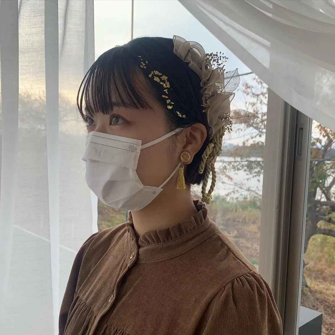 ショート ヘアアレンジ ヘアセット 本間 結衣のヘアスタイル