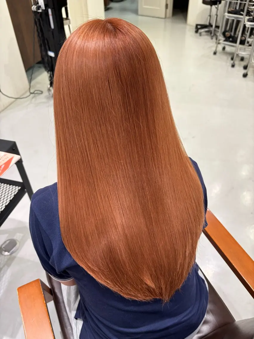 カラー ブラウンカラー オレンジ オレンジブラウン ヘアカラー 戸塚咲/ モデル募集中🫧🎀のヘアスタイル