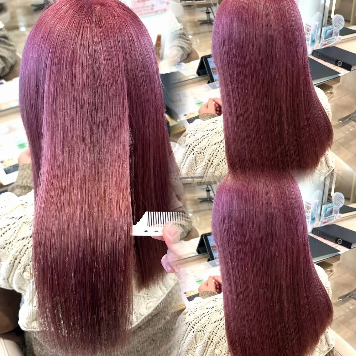 セミロング カラー ヘアカラー トリートメント 暖色/ブリーチカラー 🎀 M i k uのヘアスタイル