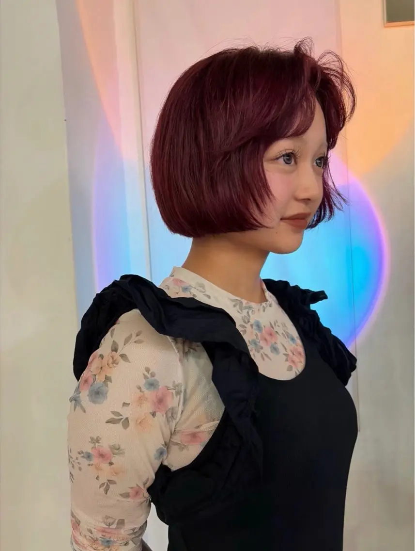 ショート カラー カット ヘアカラー トリートメント ヘッドスパ ness 一花のヘアスタイル