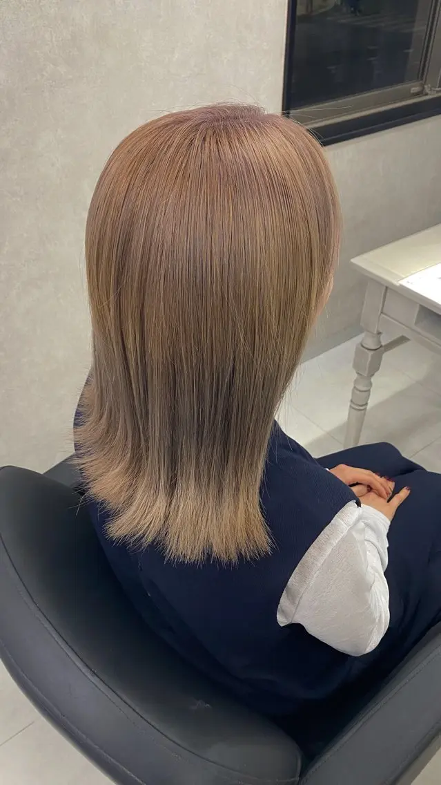 ミディアム ヘアカラー 森田 結吾のヘアスタイル