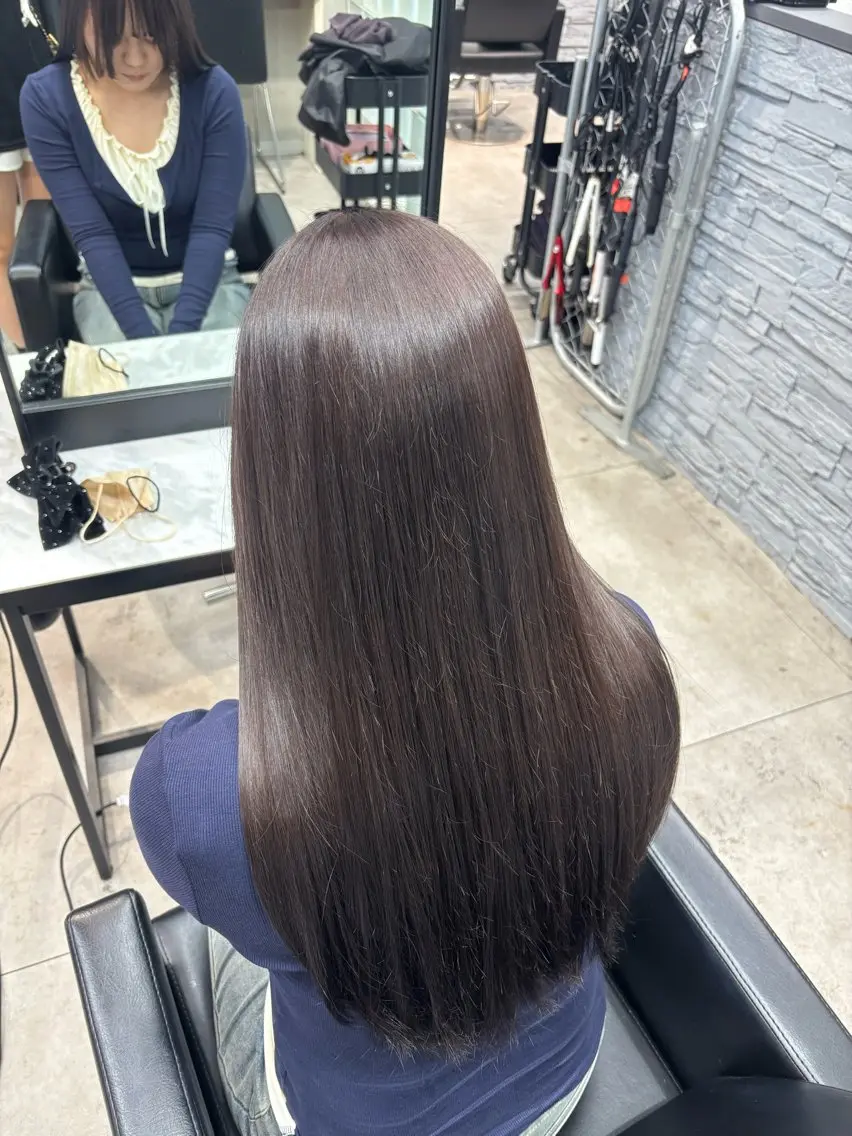 ロング カラー ブリーチ ブリーチなしカラー ヘアカラー miyu♡ 艶髪カラーのヘアスタイル