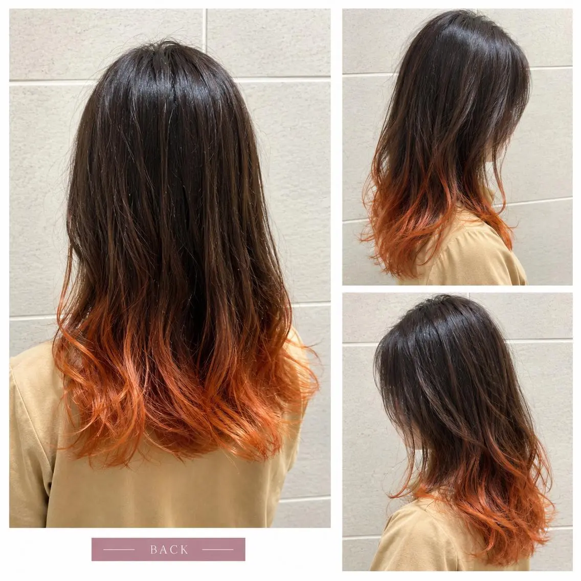 カラー セミロング ヘアカラー ブリーチカラー矢場町 ハイトーン 栄 平野のヘアスタイル