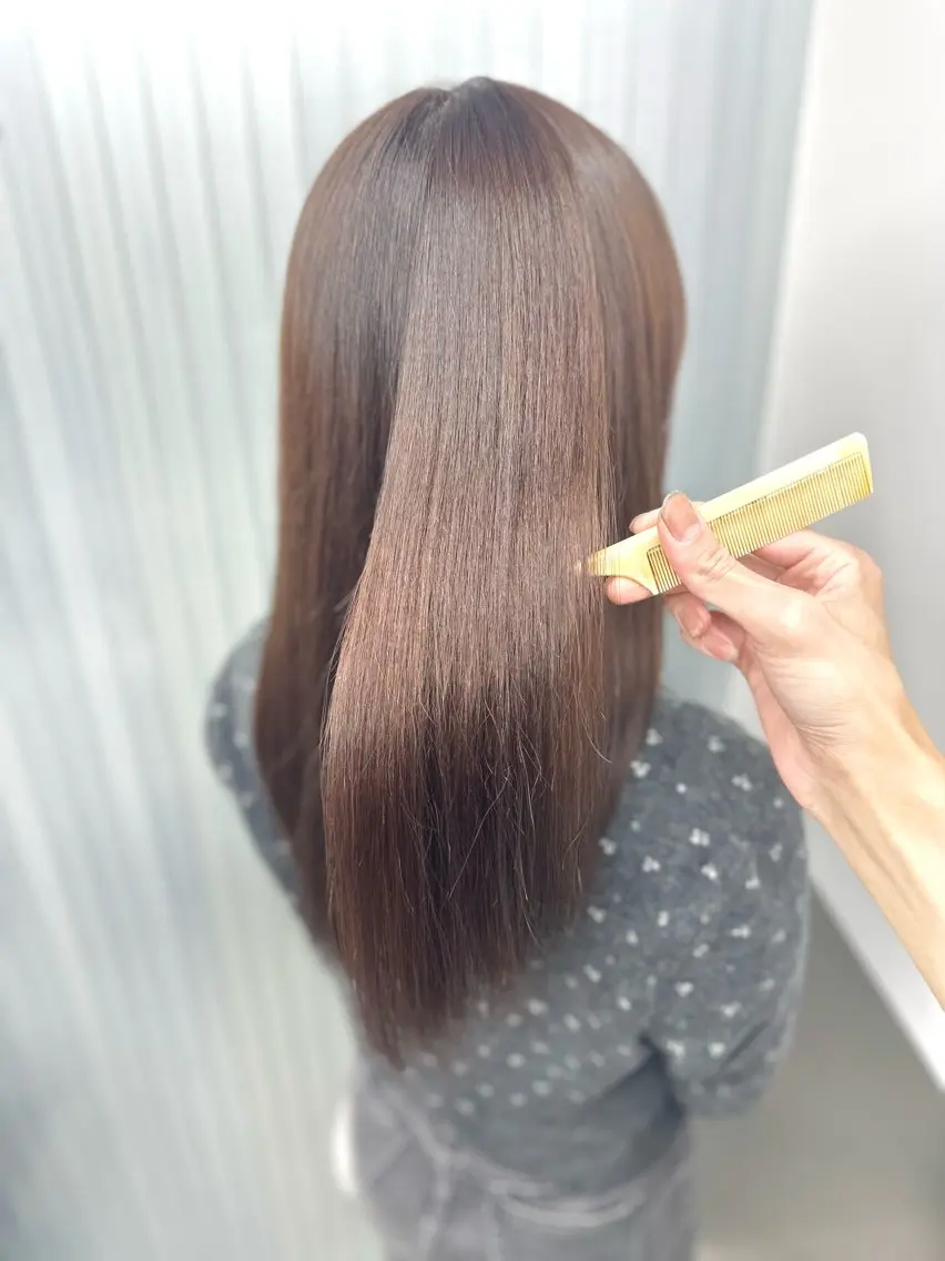 ロング カラー パーマ カット ヘアカラー 縮毛矯正 トリートメント 縮毛矯正✨ストカール ✨髪質改善✨山下のヘアスタイル