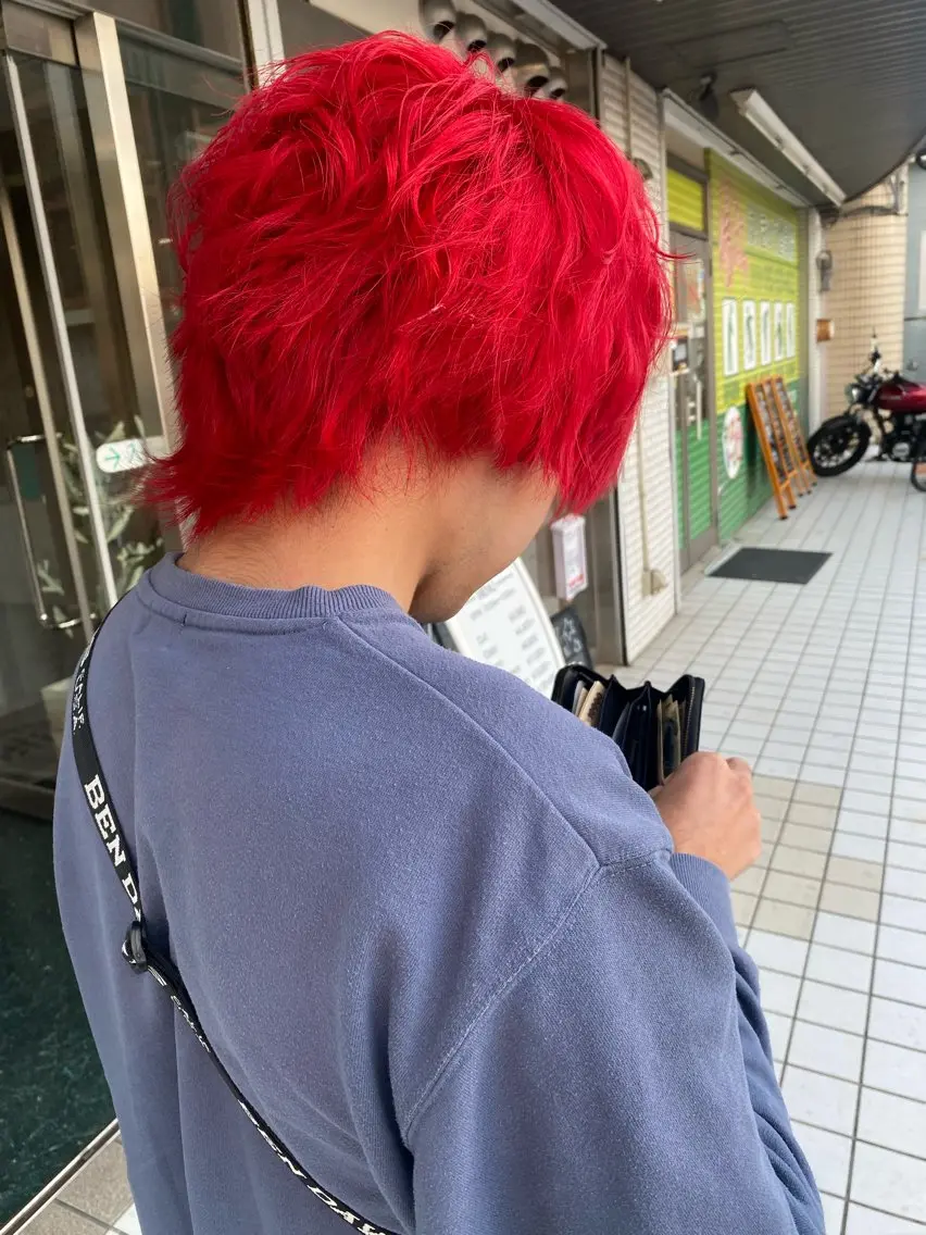 ショート カラー ウルフカット ヘアカラー Bish Yanaのヘアスタイル