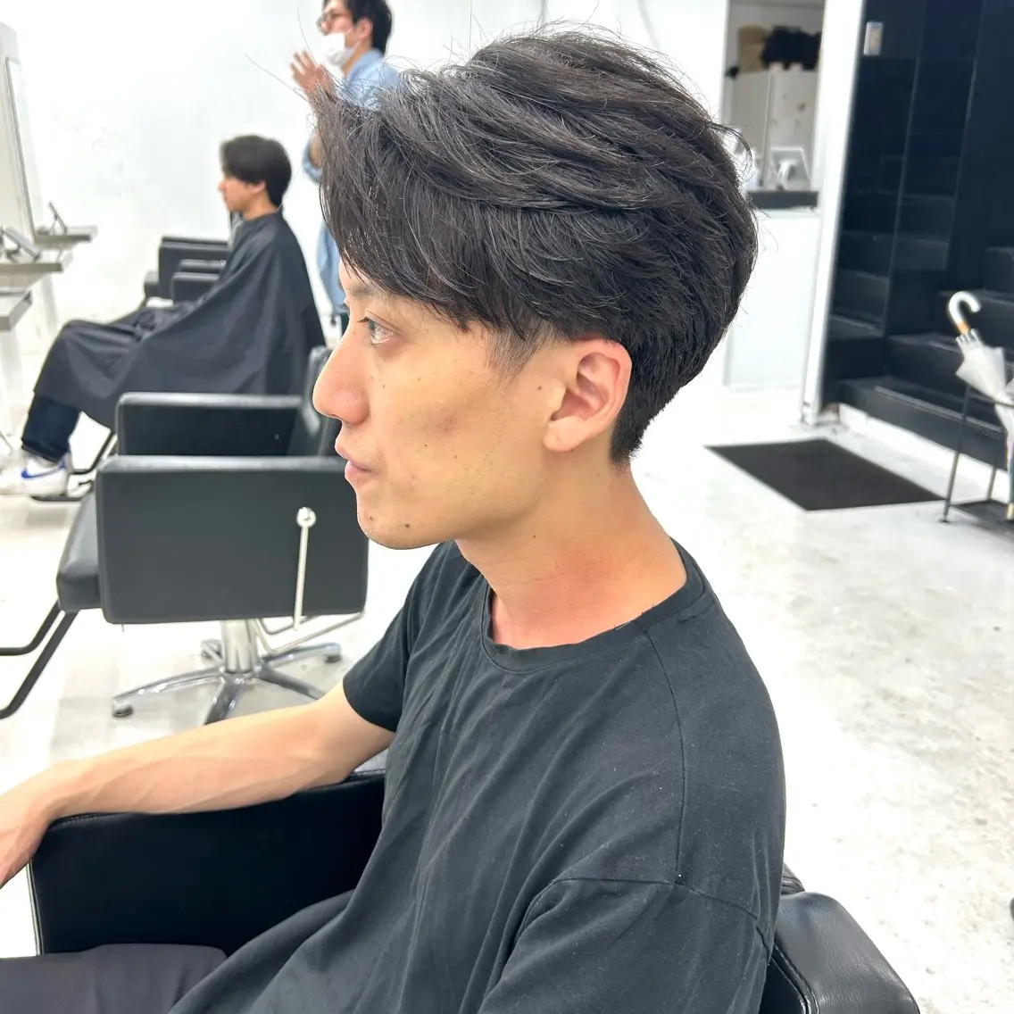 ショート メンズ センターパート カット 【メンズパーマ特化】 🍏網中勇喜のヘアスタイル