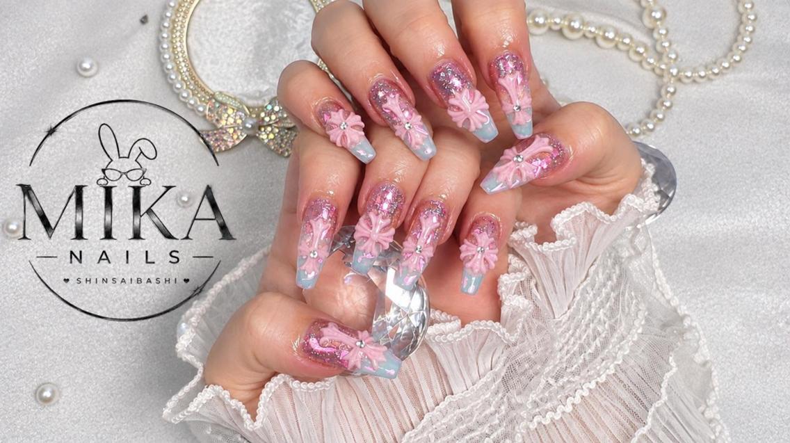 ネイル アートネイル チークネイル ドット フットネイル フレンチネイル ハンドネイル Mika Nails 心斎橋のネイルデザイン