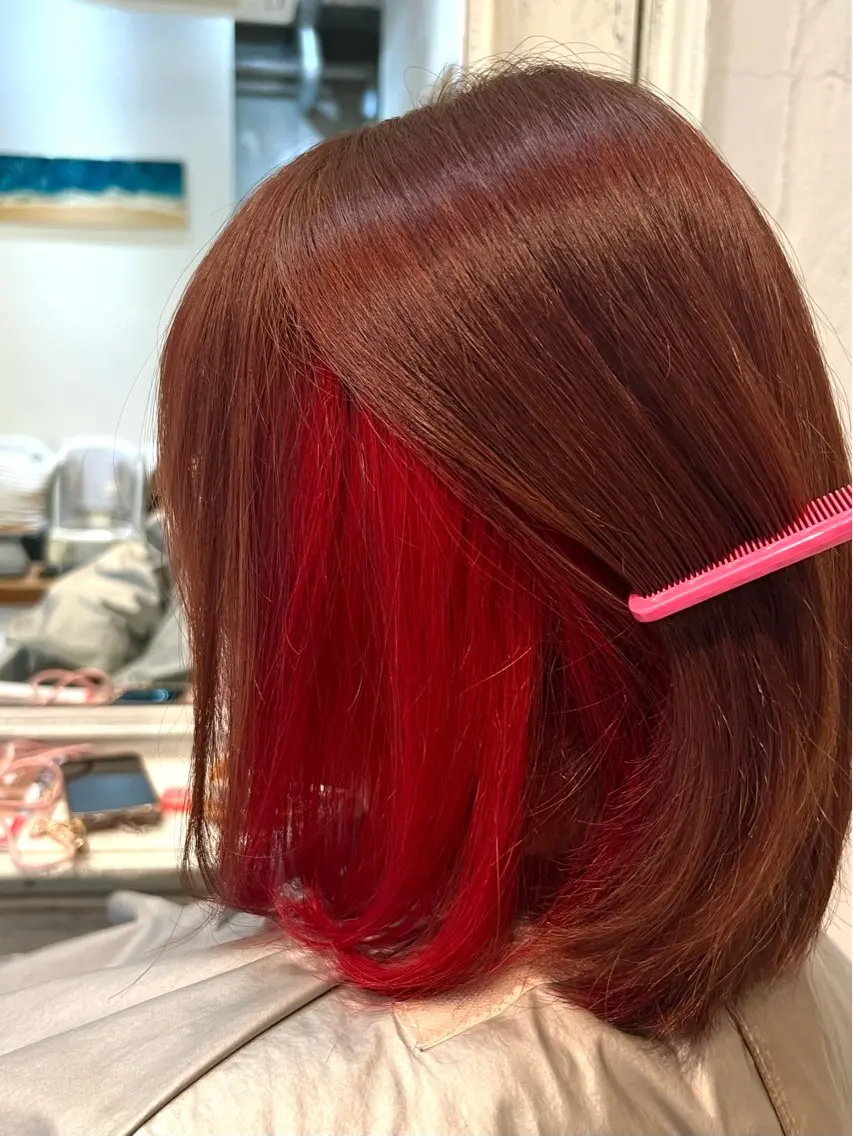 ミディアム エクステ 艶髪カラー️🫧 髪質改善特化👒莉子のヘアスタイル