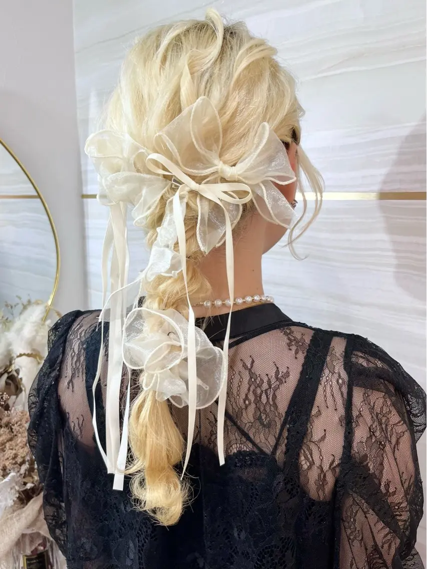 🤍🎀【結婚式や同窓会などにおすすめ✨】お呼ばれヘアセット🎀🤍の写真