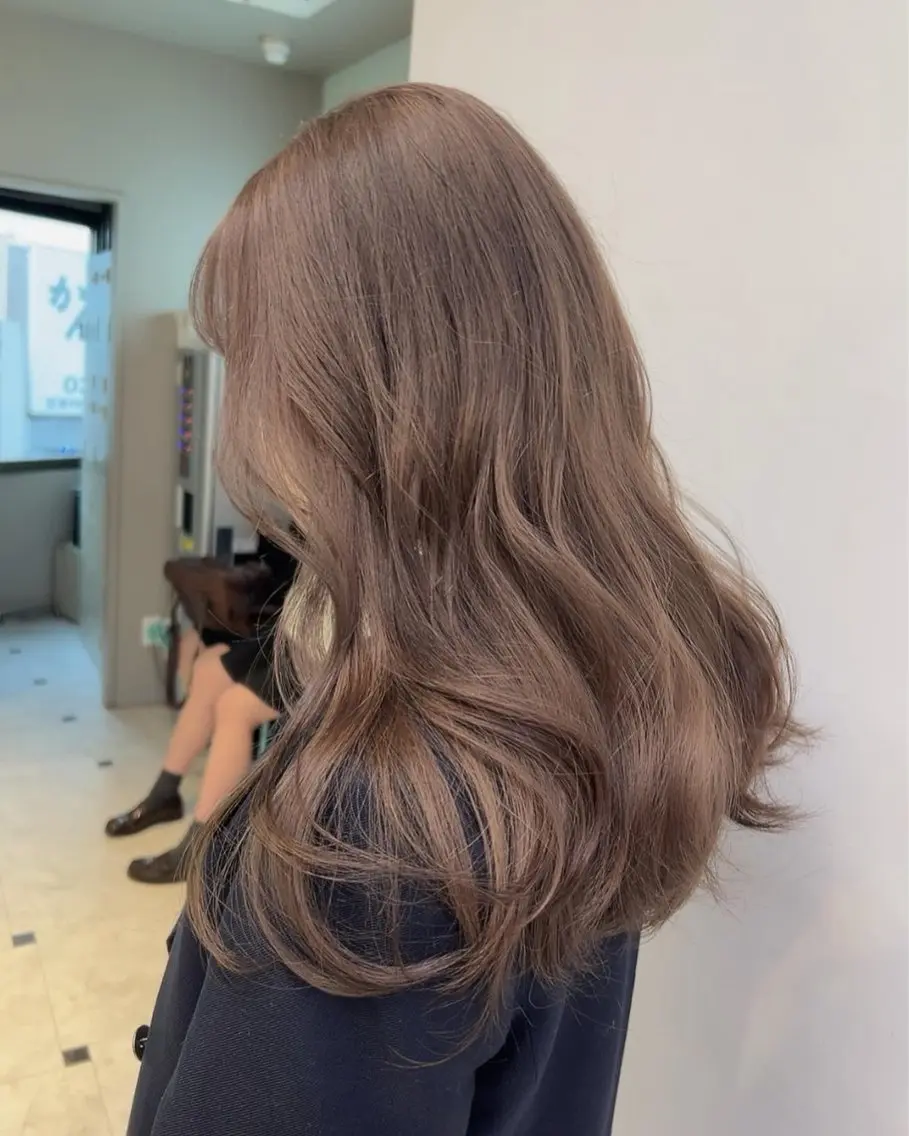 ロング カラー ヘアカラー トリートメント ヘッドスパ ヘアセット 🥞ベージュ系カラー 【すずきりほ】🥞のヘアスタイル