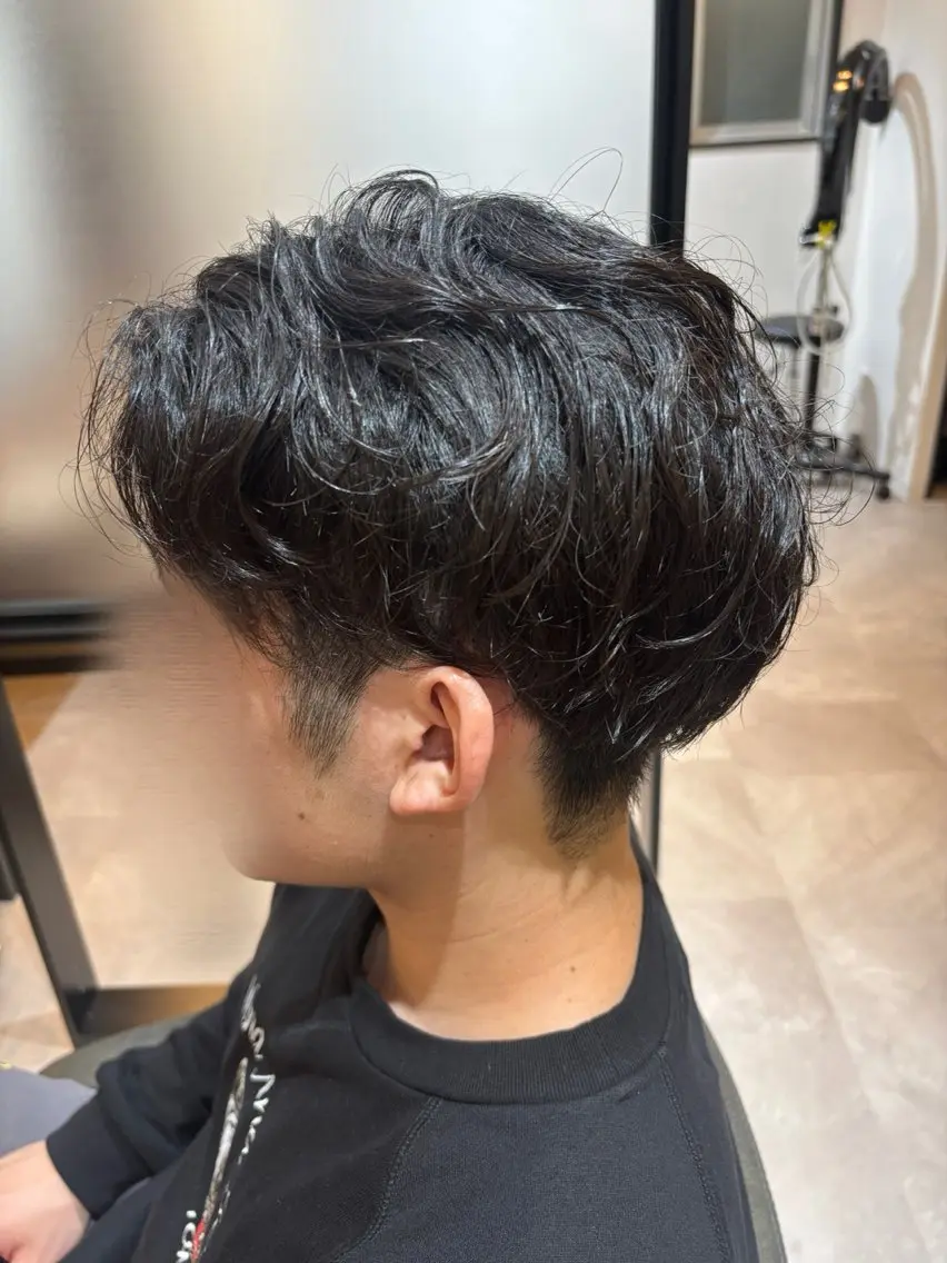 パーマ メンズ カット パーマ ボブ🫧透明感カラー 💎Sayakaのヘアスタイル