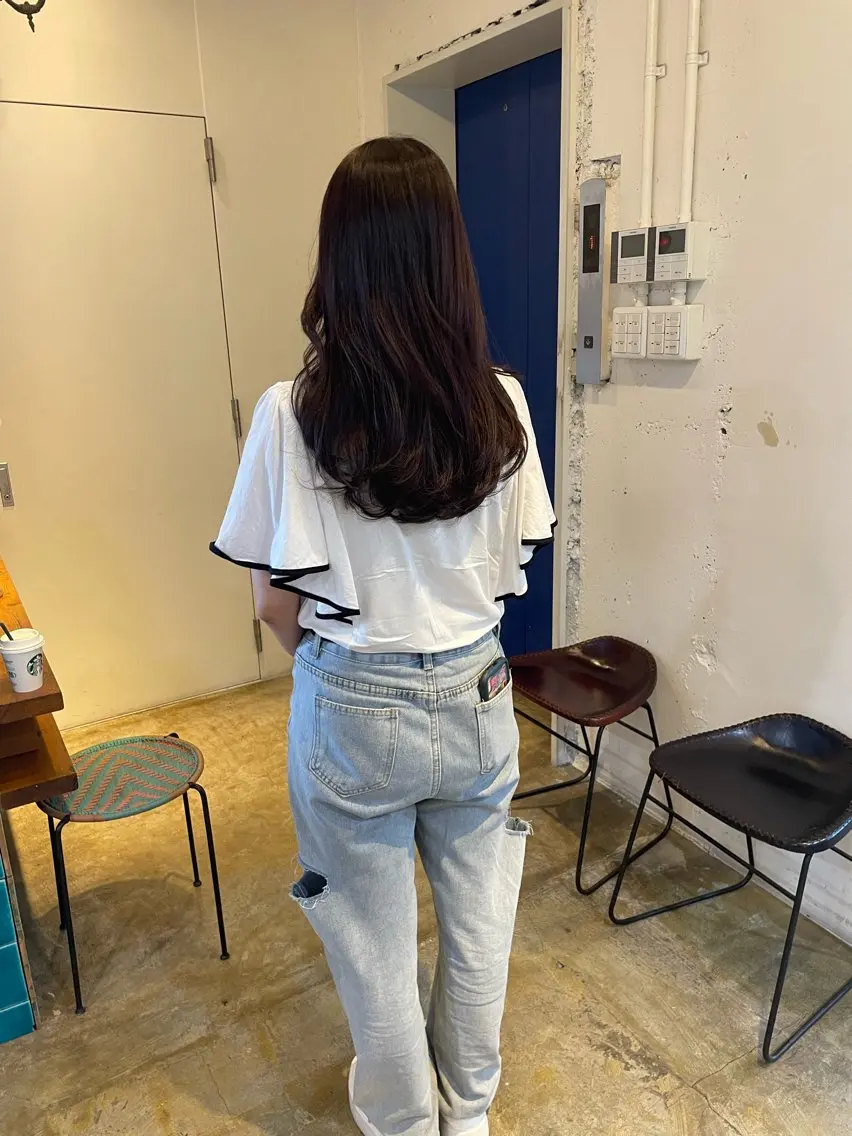 ロング カラー ラベンダーカラー カット ヘアカラー トリートメント MIOベージュカラー 柔らかいカラーのヘアスタイル