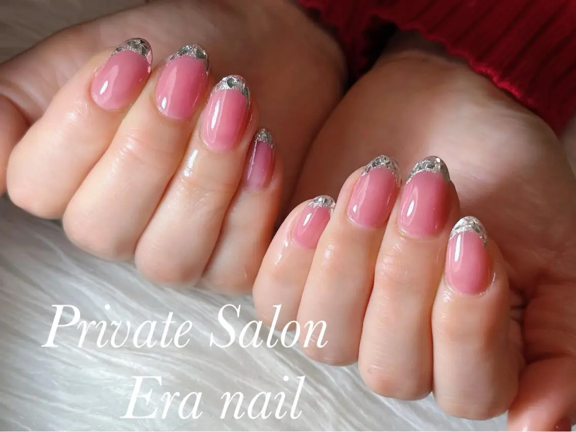 ネイル フレンチネイル ガラスフレンチ Era nailのネイルデザイン