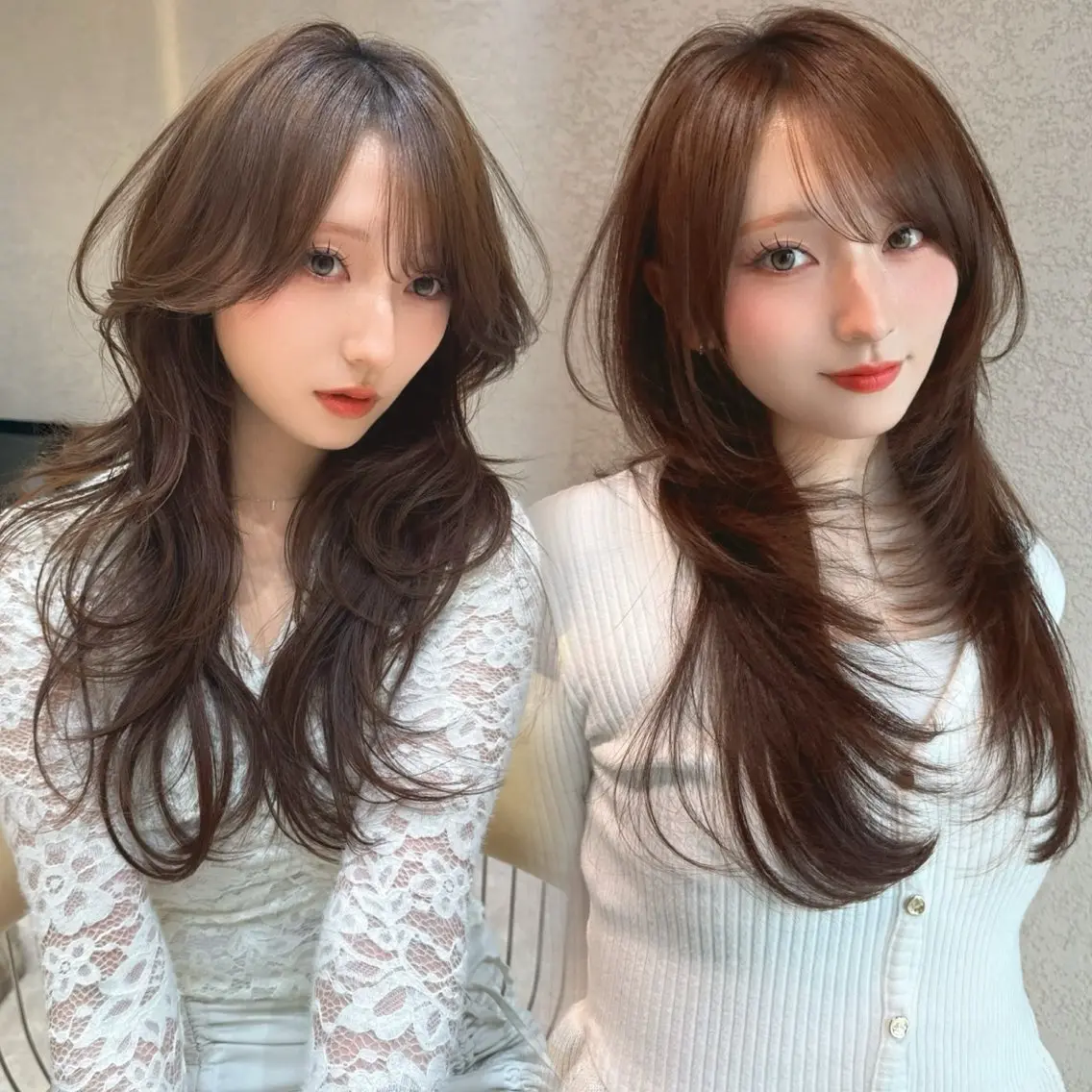 ロング カラー 似合わせカット カット ヘアカラー トリートメント レイヤー/髪質改善 Lond ambreのヘアスタイル