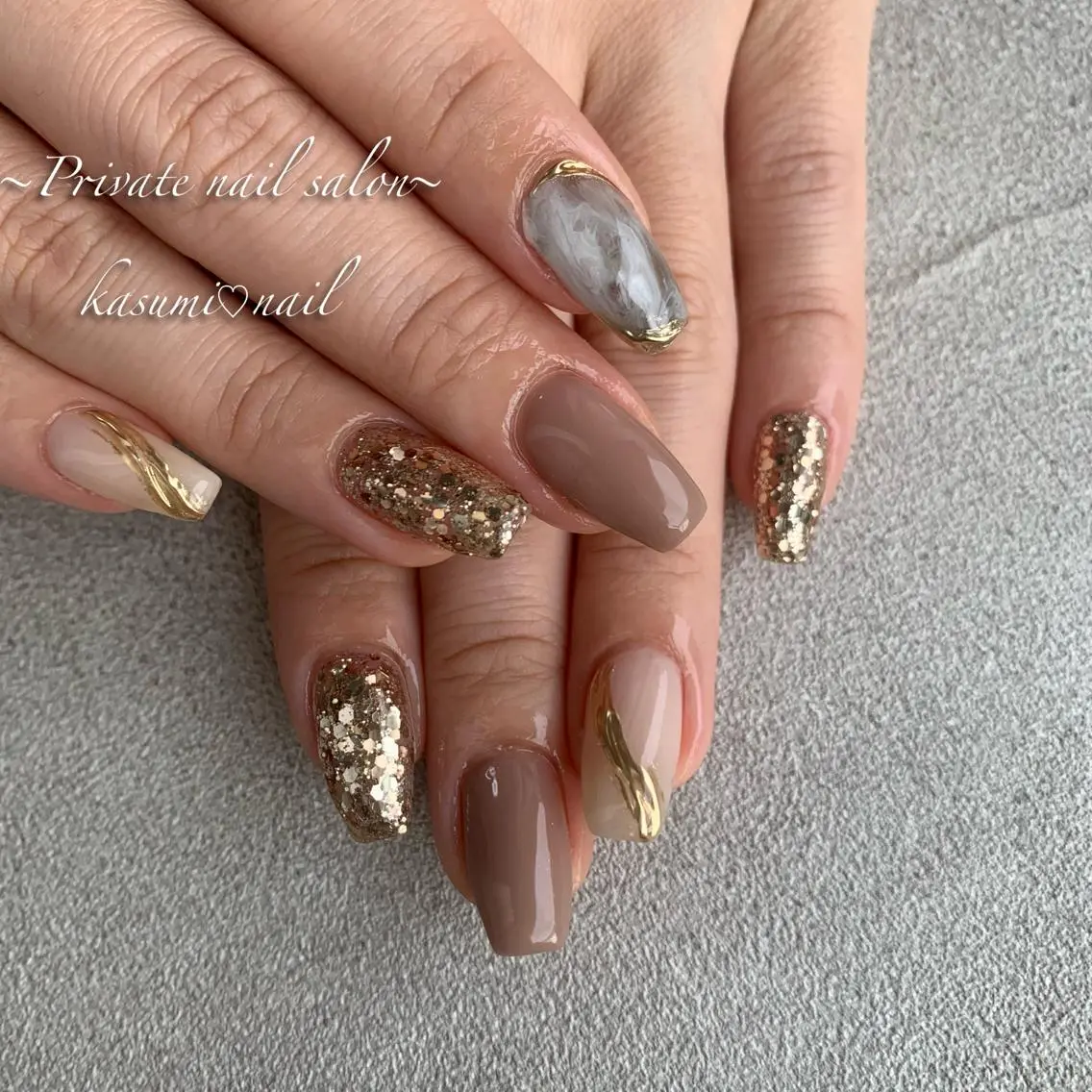 ネイル アートネイル ラメ(グリッター) マグネットネイル ミラーネイル ニュアンスネイル KASUMI♡ Nailのネイルデザイン
