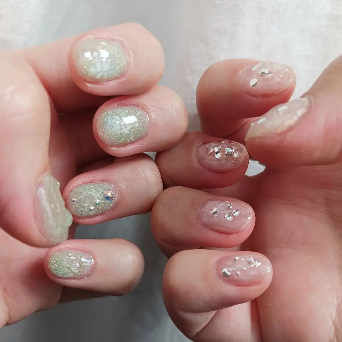 ネイル 持ち込み ショートネイル 夏ネイル ハンドネイル owlnail /持込みデザイン専門のネイルデザイン