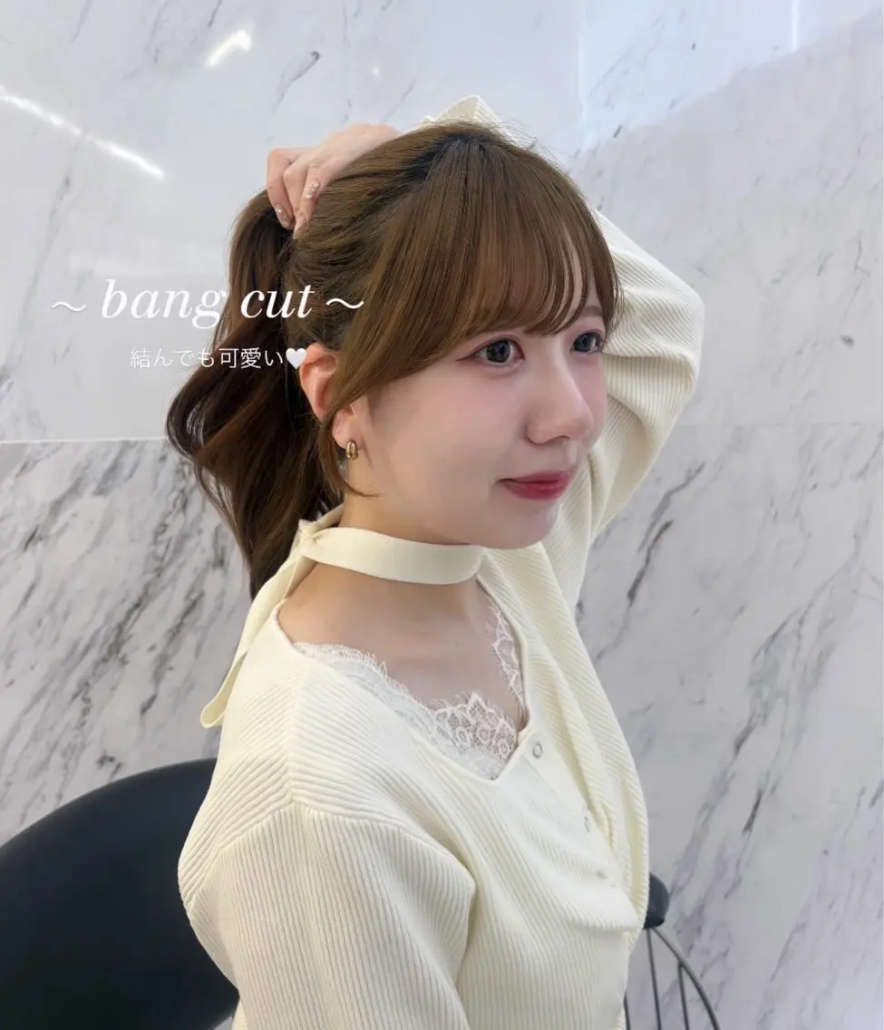 ミディアム 顔周りカット カット Parve Mix/ 平 奈果🎀のヘアスタイル