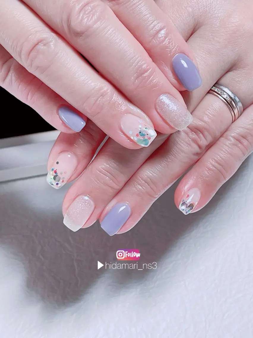 ネイル シンプルネイル ハンドネイル NailSalon ひだまりのネイルデザイン
