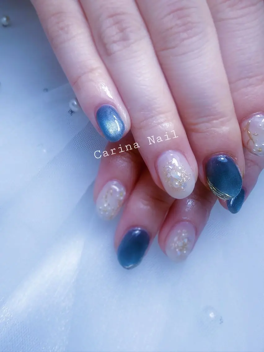 ネイル マグネットネイル ニュアンスネイル Carina Nailのネイルデザイン