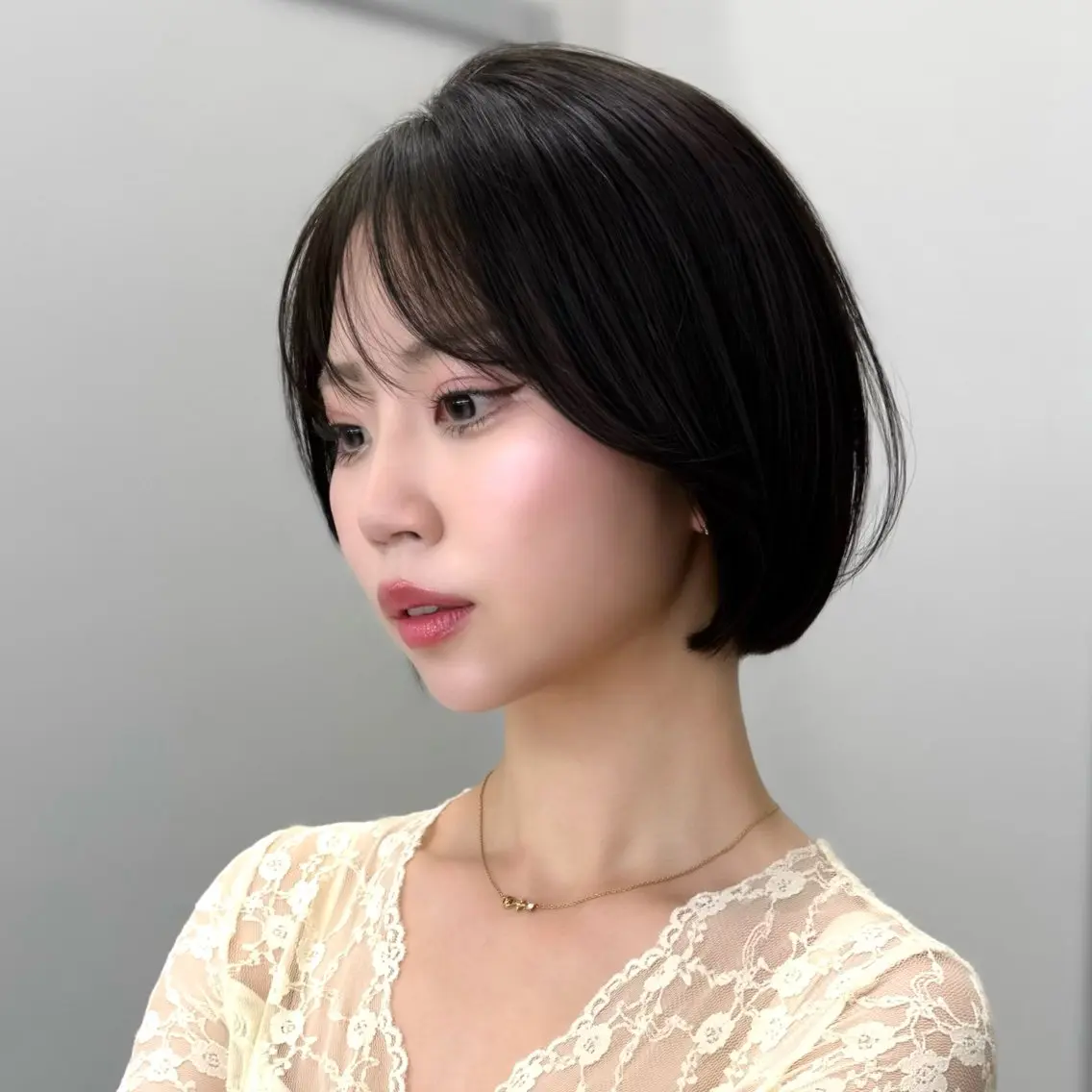 ショート ボブ 韓国風ヘア カット タンバルモリ/ タッセルボブ/神山のヘアスタイル