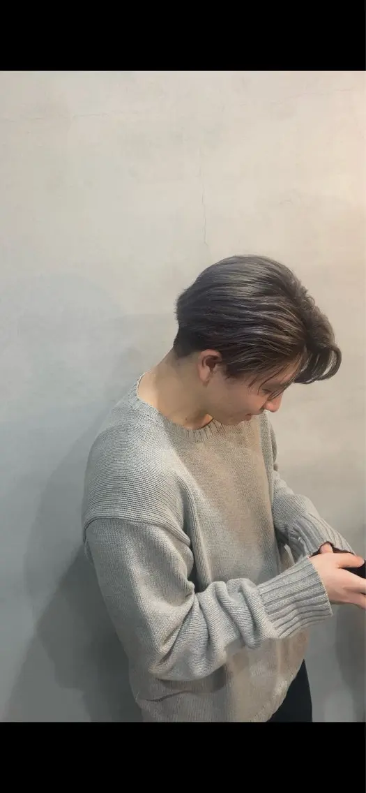 カラー メンズ ブルーカラー ヘアカラー トリートメント ルプラボウ 沖  大雅のヘアスタイル