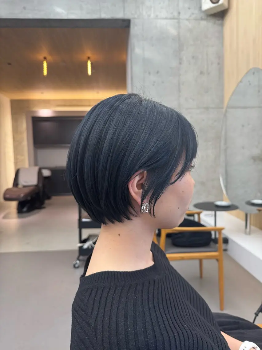 ショート カラー ショートボブ ブルーカラー ブルージュ 透明感カラー ボブ カット ヘアカラー トリートメント 【髪質改善】 kasumi🌷🌷のヘアスタイル