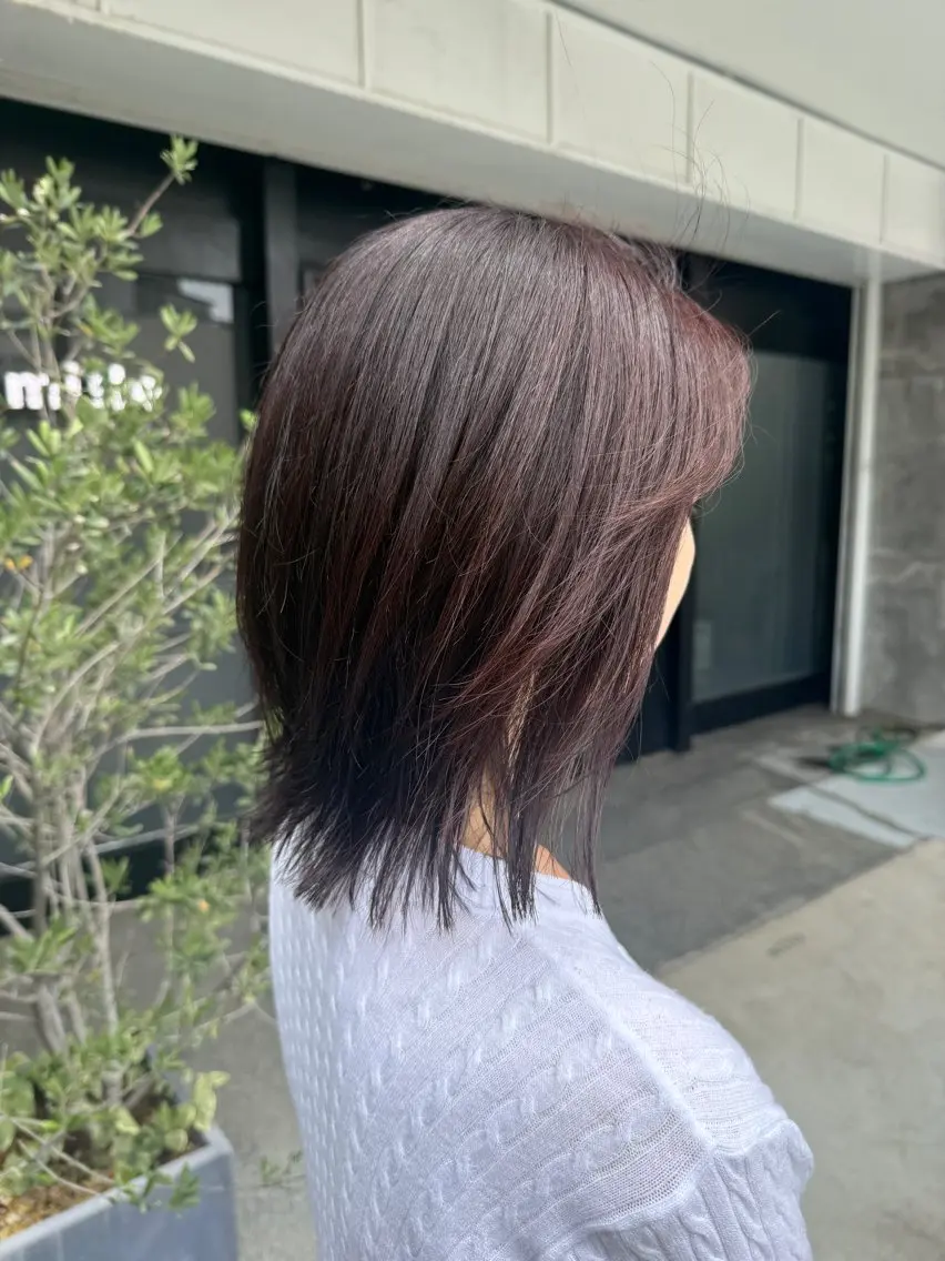 セミロング カラー ヘアカラー トリートメント 透明感カラー/パーマ 🌀アオノのヘアスタイル