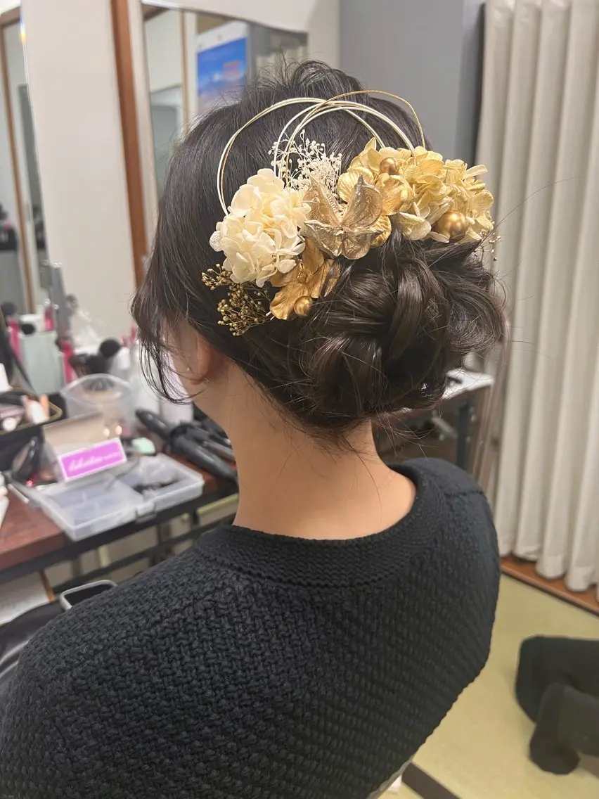 ロング ヘアアレンジ 成人式 ヘアセット KANA🌿透明感/ レイヤーcut🌿のヘアスタイル