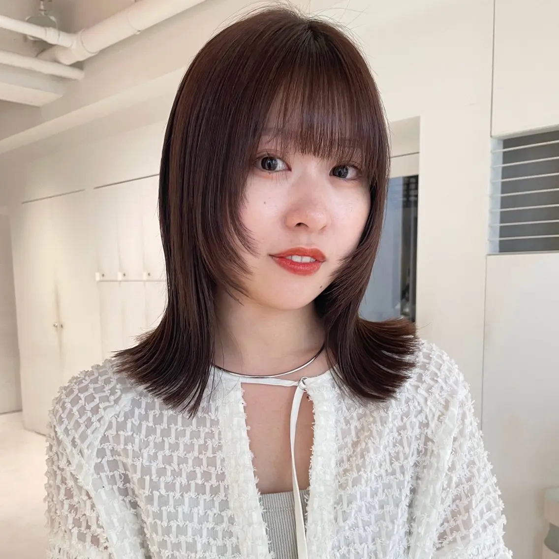セミロング カット haruko🎀⌇ レイヤーカットのヘアスタイル