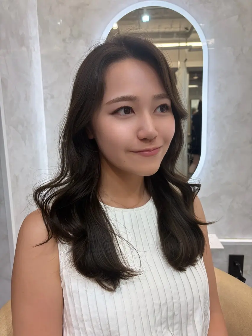 セミロング カット ヘアカラー SigmaLatte _momokaのヘアスタイル