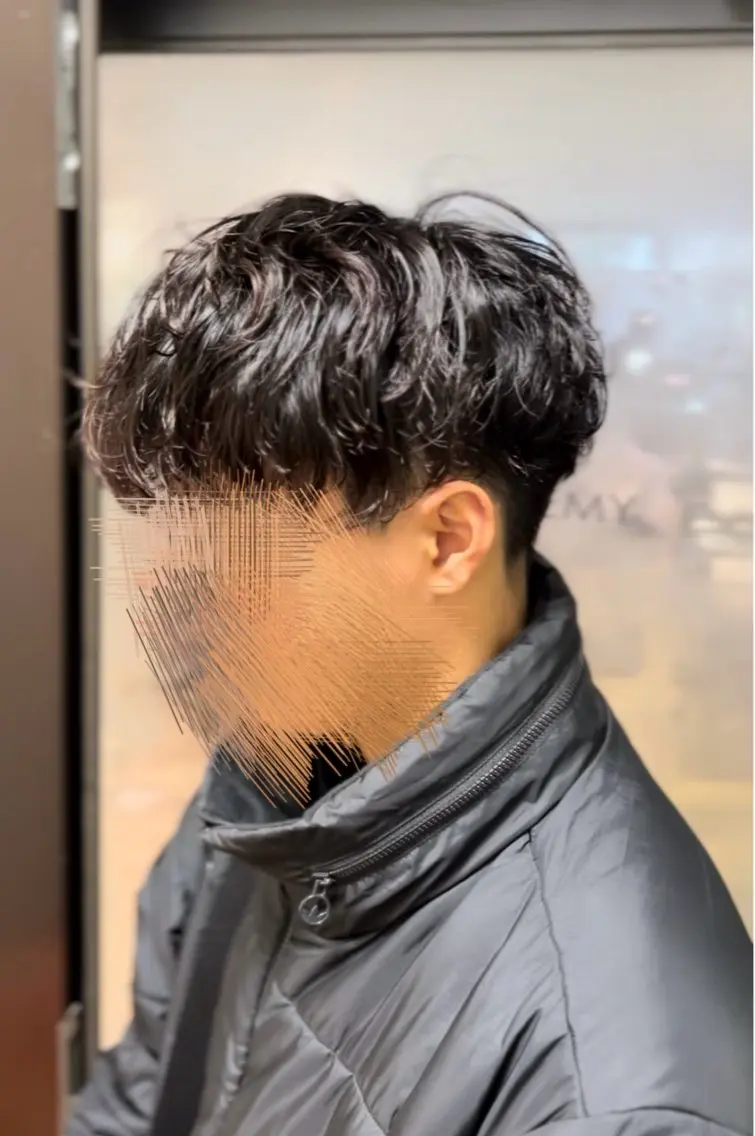 ショート パーマ メンズ ブリーチモデル✂︎ カラー特化✨ひかり/のヘアスタイル