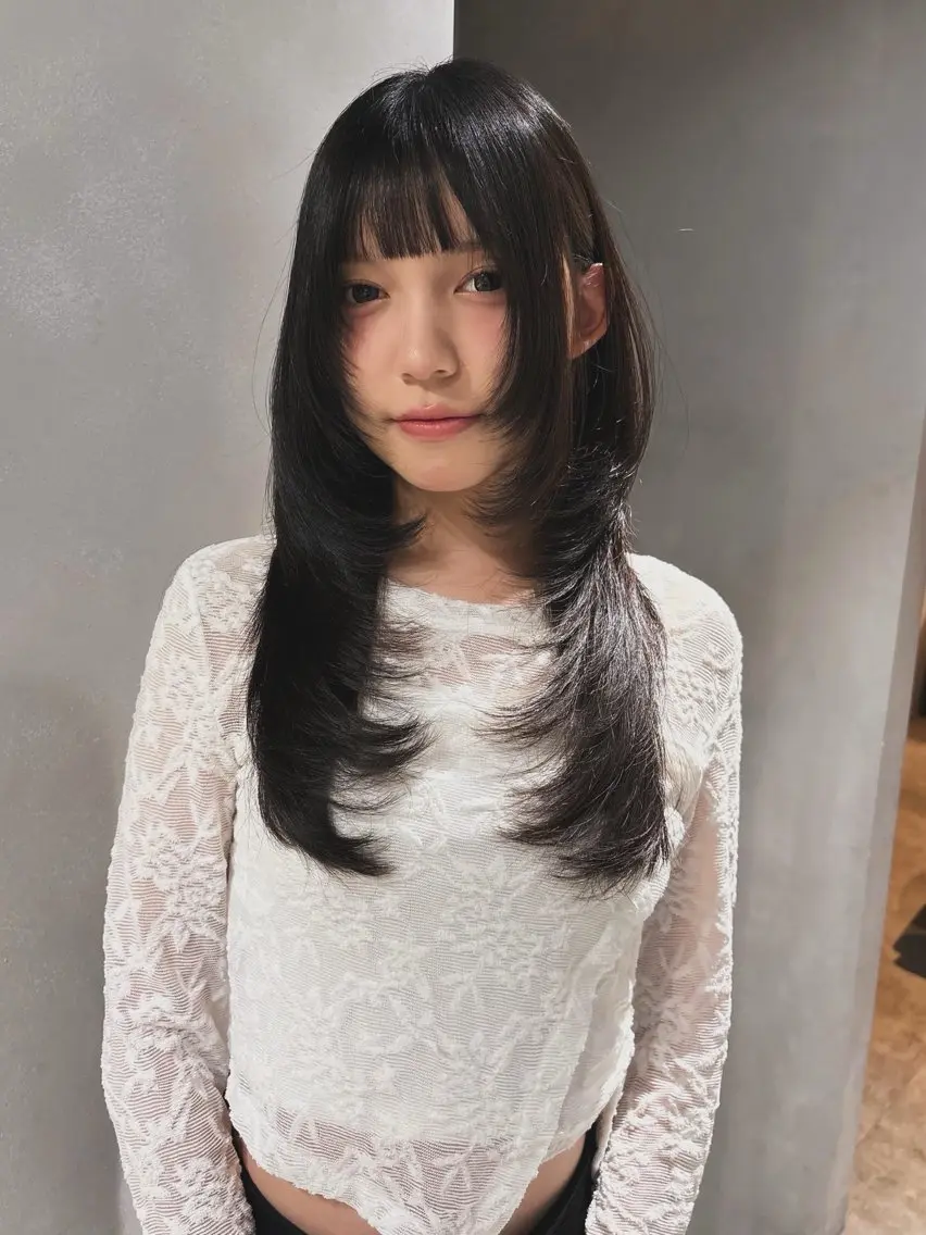 ロング レイヤーカット カット トリートメント Juna✂️ レイヤー / ボブのヘアスタイル