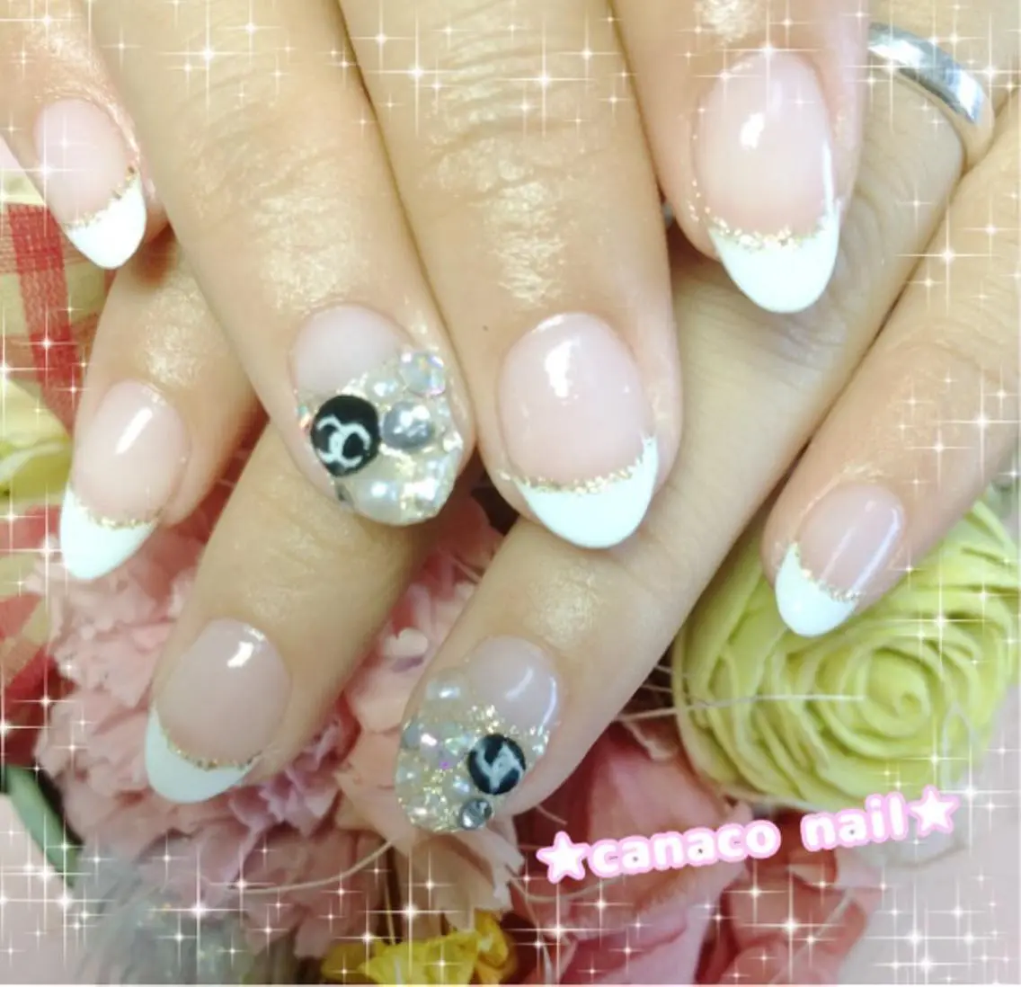 ネイル アートネイル ストーンネイル ベテランネイル cnc  nailのネイルデザイン