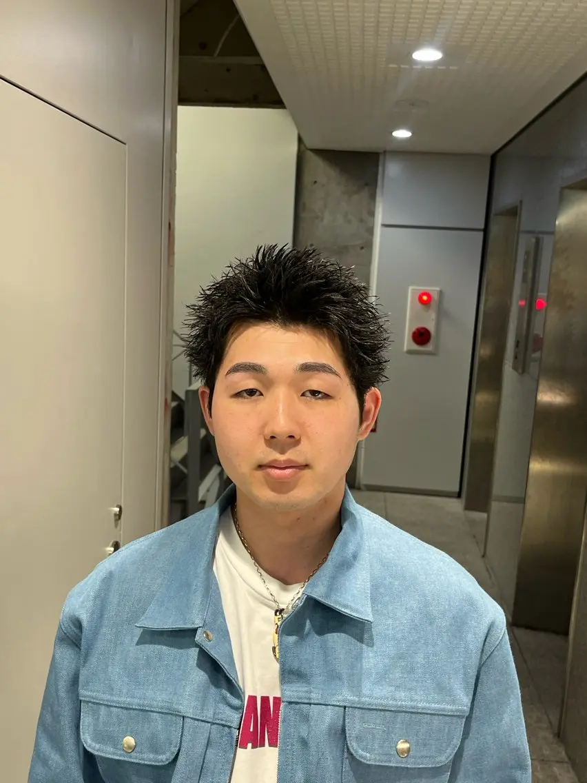 ショート カラー パーマ メンズ カット パーマ 🔥メンズ 特化🔥菊水皐暉🔥のヘアスタイル