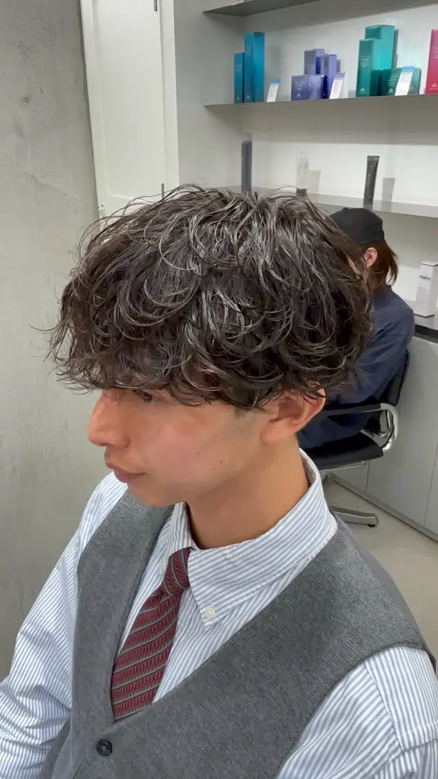 ショート パーマ メンズ カット パーマ 名古屋メンズパーマ /松井生のヘアスタイル