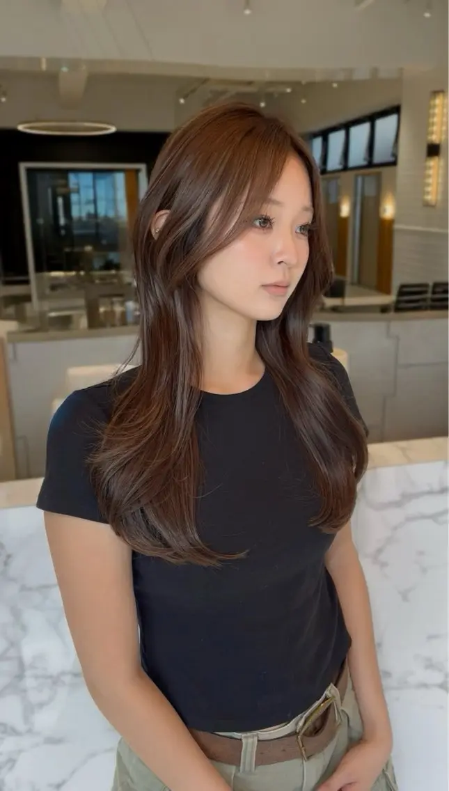ロング カット ヘアカラー トリートメント haruna .のヘアスタイル