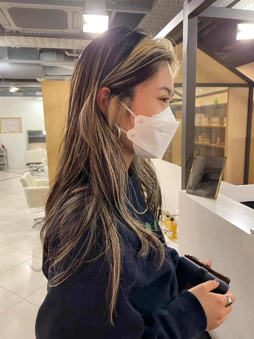 セミロング カラー バレイヤージュ デザインカラー レイヤーカット ヘアカラー 前田ジュン /ショート/似合わせのヘアスタイル