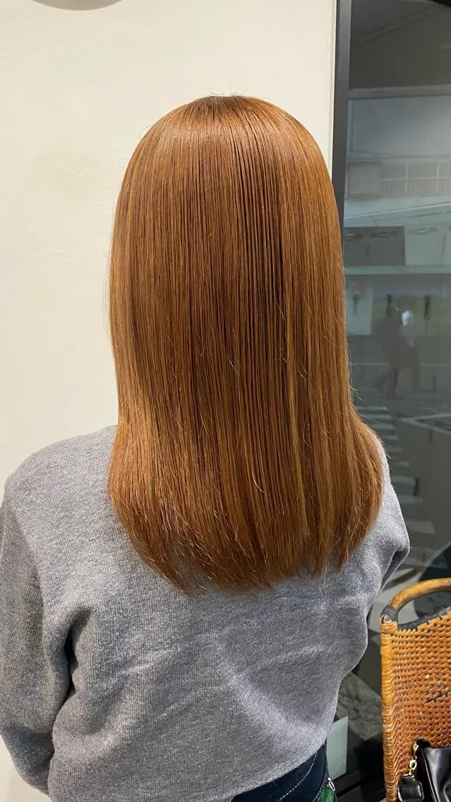 セミロング ヘアカラー 🎀ハイトーン/ 艶カラー/夕月🎀のヘアスタイル