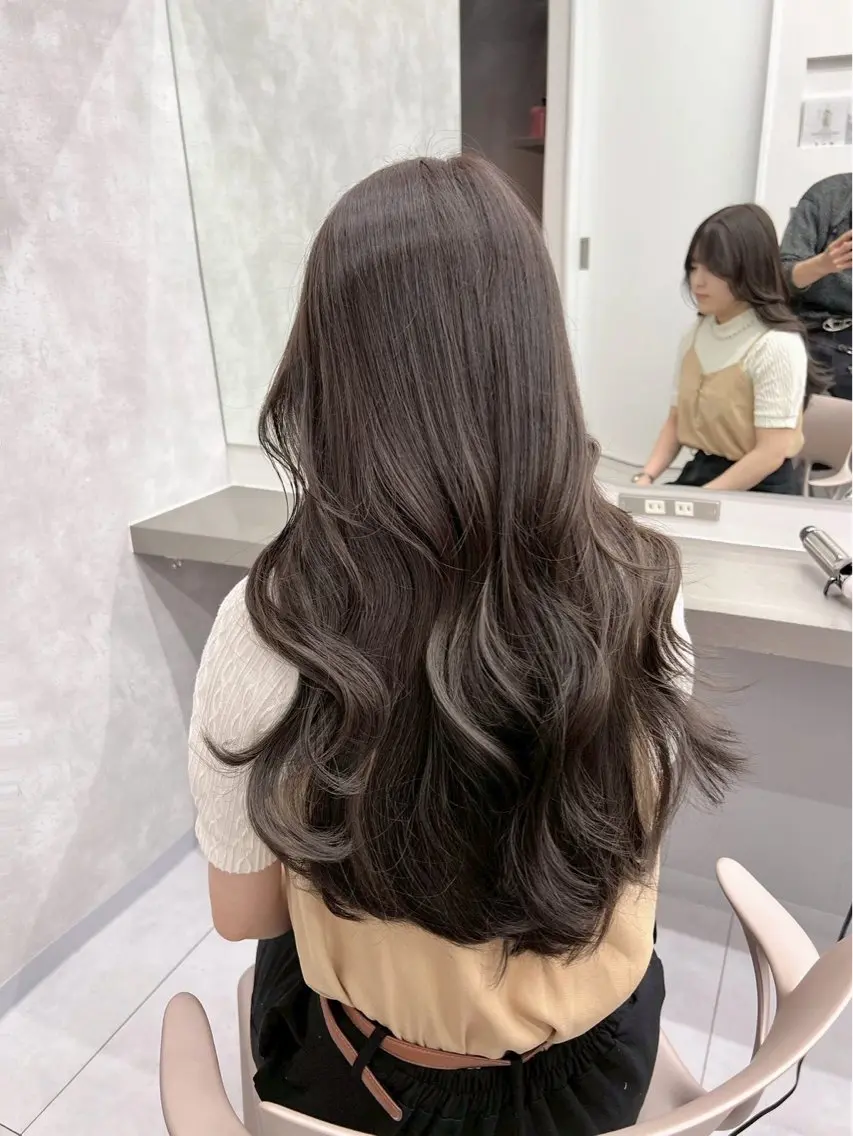 カラー ブリーチ 透明感カラー ダブルカラー 韓国風カラー ブリーチなしカラー まほろ/ 🎀🫧のヘアスタイル