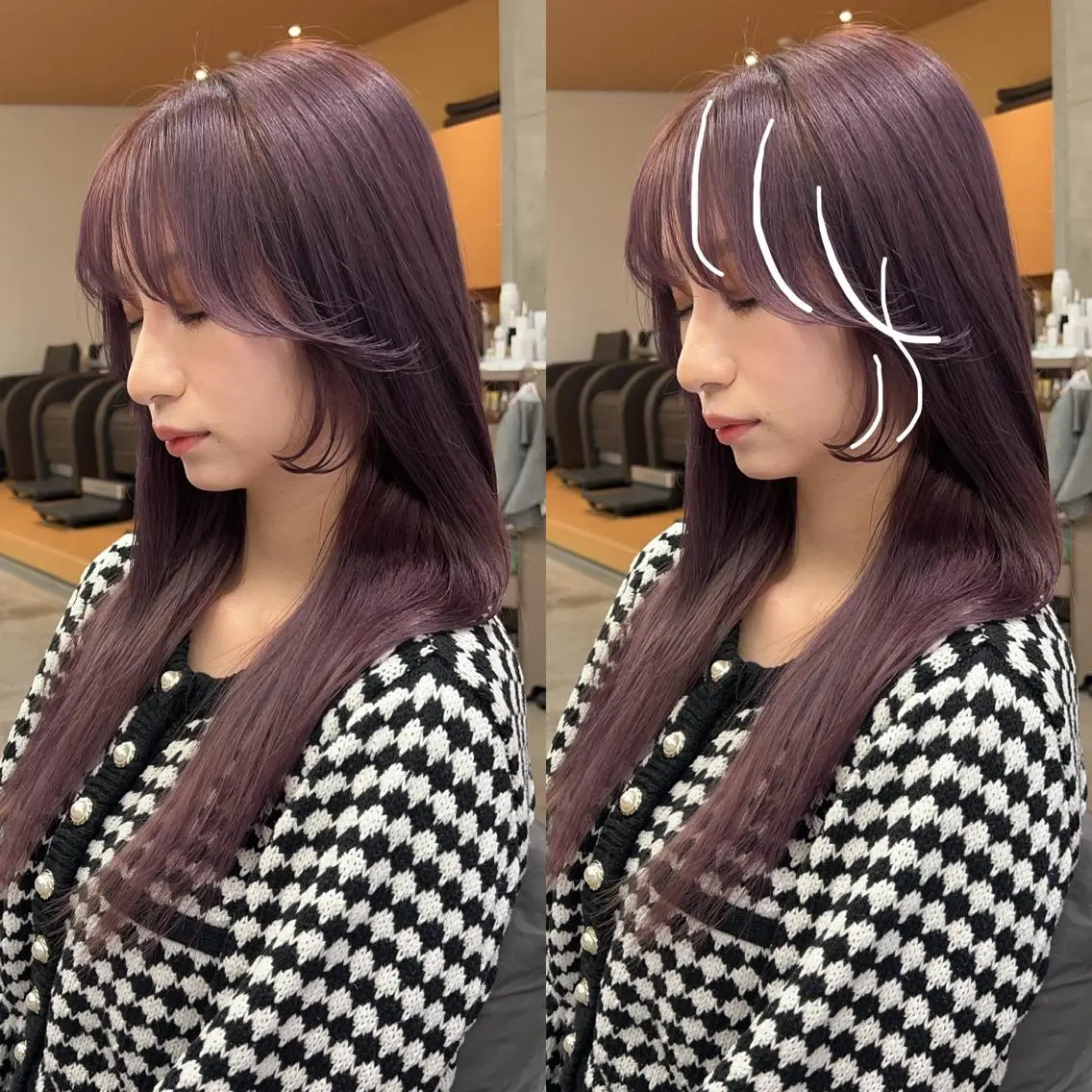 ロング ヘアアレンジ 顔周りカット カット 誰より丁寧なカット/ 小林輝/レイヤーのヘアスタイル