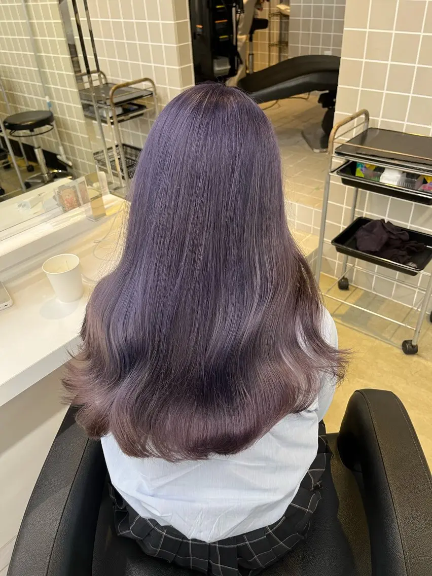セミロング ヘアカラー トリートメント ヘッドスパ ヘアセット 寒色/ベージュヘア ブリーチありMiOのヘアスタイル