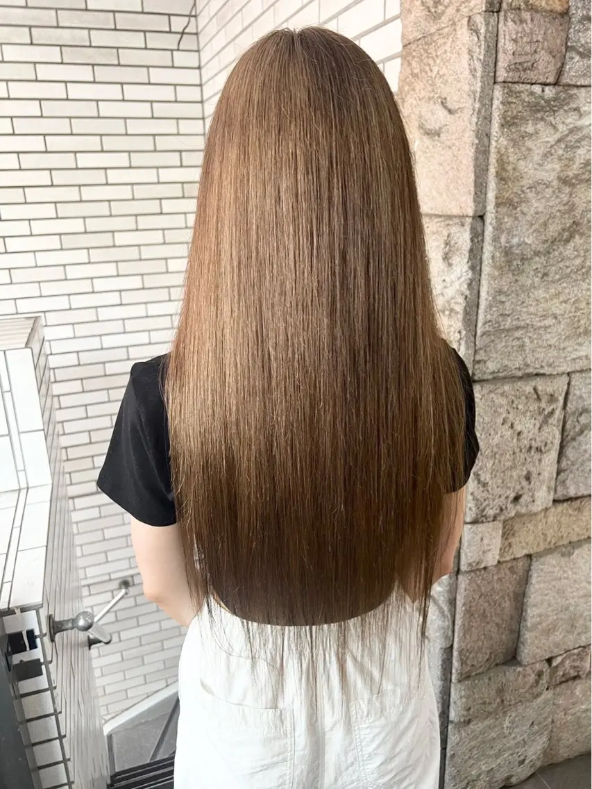 ロング カラー ベージュカラー モカベージュ ヘアカラー トリートメント 萩原 凌✄﻿のヘアスタイル